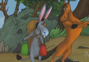 Le cheval et l'âne