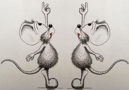 Deux souris curieuses