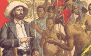 L'explorateur blanc et ses porteurs indigènes
